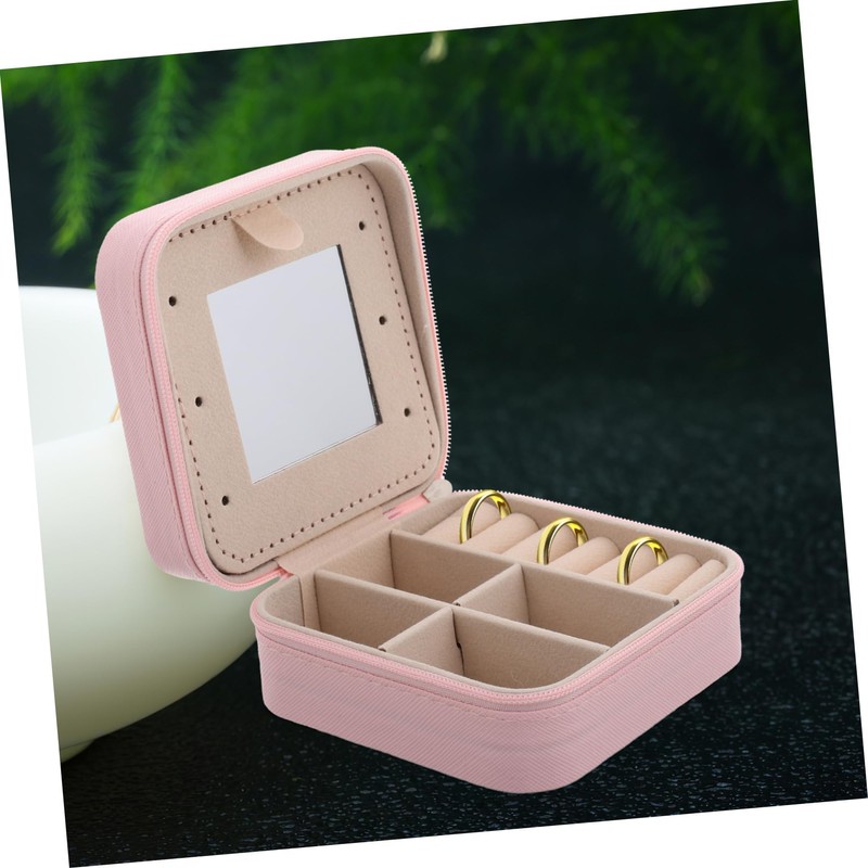 TOVINANNA Travel Jewelry Organizer Case with Zipper Closure Multiple Compartments