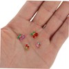 Minkissy 32pcs Nail Art Charms Rhinestones Cherry Decor Charms for