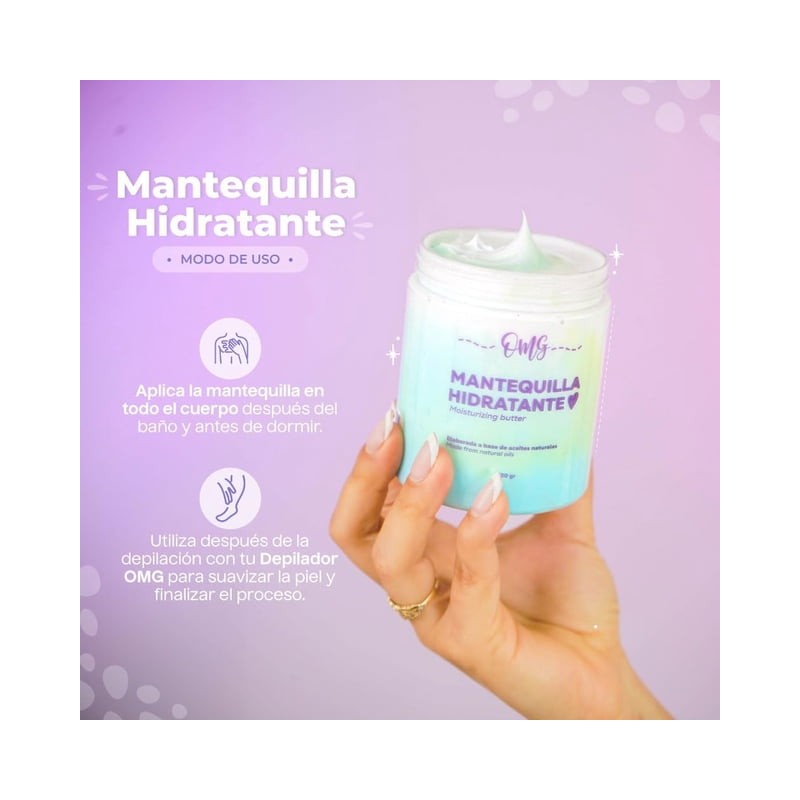 Mantequilla Corporal Hidratante OMG con Manteca de Cacao y Karite