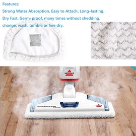8 Packs 1940 Mop Pads Replacement for Bissell Powerfresh 1940 1440 1544 Series; Model 19402, 19404, 19408, 1940A, 1940Q, 1940T, 1940W Steam Mop
