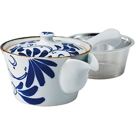 Hasami Ware 18373 Karakusa Teapot, Super Stainless Steel with Tea Strainer, Capacity Approx. 9.1 fl oz (270 ml), Made in Japan