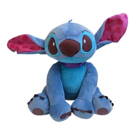 Plush Toy Compatible with Angel, Angel, Stitch with Ears with Heart Pattern, Plush Cuddly Toy, Suitable from the First Months of Life (Lilo & Heart 30 cm)