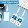 BASUNOCL 3 PCS Sliding Vertical ID Badge Holder with Lanyard,