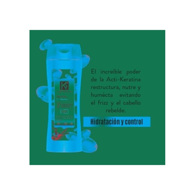 Kerashine Shampoo Hidratación y Control 2 en 1 con Keratina