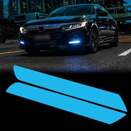 TOMALL Vinyl Smoke Tint Fog Light Films Compatible with Honda 10th Accord 2018-2020 Fog Lamp Light Transmission Stickers Auto Self Adhesive Exterior Decorations for Car (Blue)