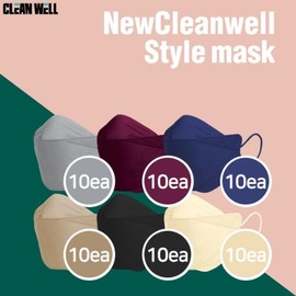 CLEANWELL New Cleanwell Style KF94 Color Mask Mix 60ea, Size:S(Kids)