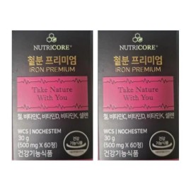 Nutricore Iron Nutricore Men Women Iron Supplement Rich Foods 60 Tablets 2 DJ / 뉴트리코어 철분 뉴트리코아 남성 여성 철분제 많은 음식 60정 2개 DJ