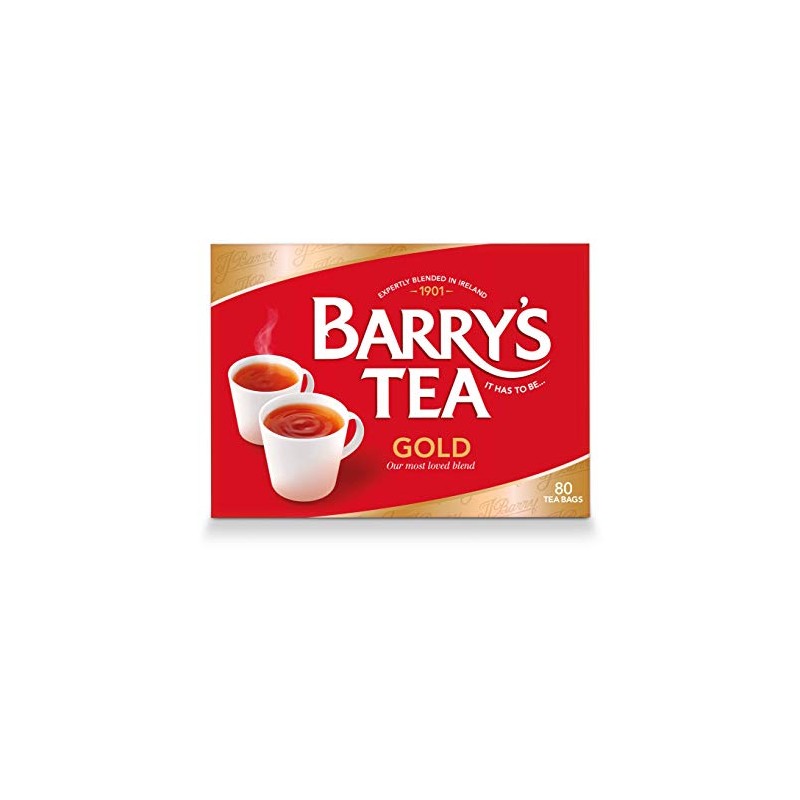 Barry's Tea Gold Blend 80 Teabags (3 Pack), Fresh from
