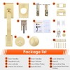 Haidms Gold Front Door Handle and Deadbolt Set, Front Door
