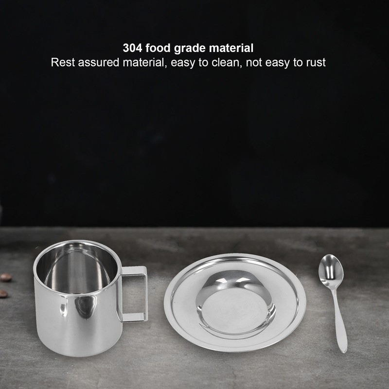 3PCS/Set Insulated Coffee Cup Set Stainless Steel Double Walled Mugs