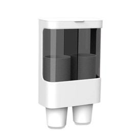 Wall Mounted Cup Dispenser for Plastic Cups, Paper Cups and Paper Cone (M-2)