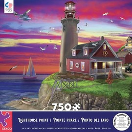 Ceaco - Chris Bigelow - Lighthouse Point - 750 Piece Jigsaw Puzzle