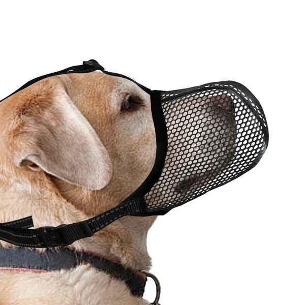 JOYPAWS Black Dog Muzzle, Breathable for Large Dogs to Prevent