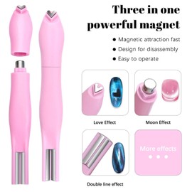 Cat Eye Nail Magnet Set – Y-Shape & 3-in-1 Magnetic Stick DIY Cat Eye Designs, for Home Office, Women Girls, Nail Studio & Salon