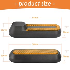 XPOOP 4 Pieces Reflective Strips Scooter Side Covers with Reflector Scooter Wheel Cover Reflective Strips Reflective Scooter Reflector Scooter Reflective Strips for Mi Pro 2 /M365/1S (Yellow)