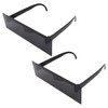 WANGCL Pack of 2 Flat Rectangular Glasses Pixel Sunglasses for