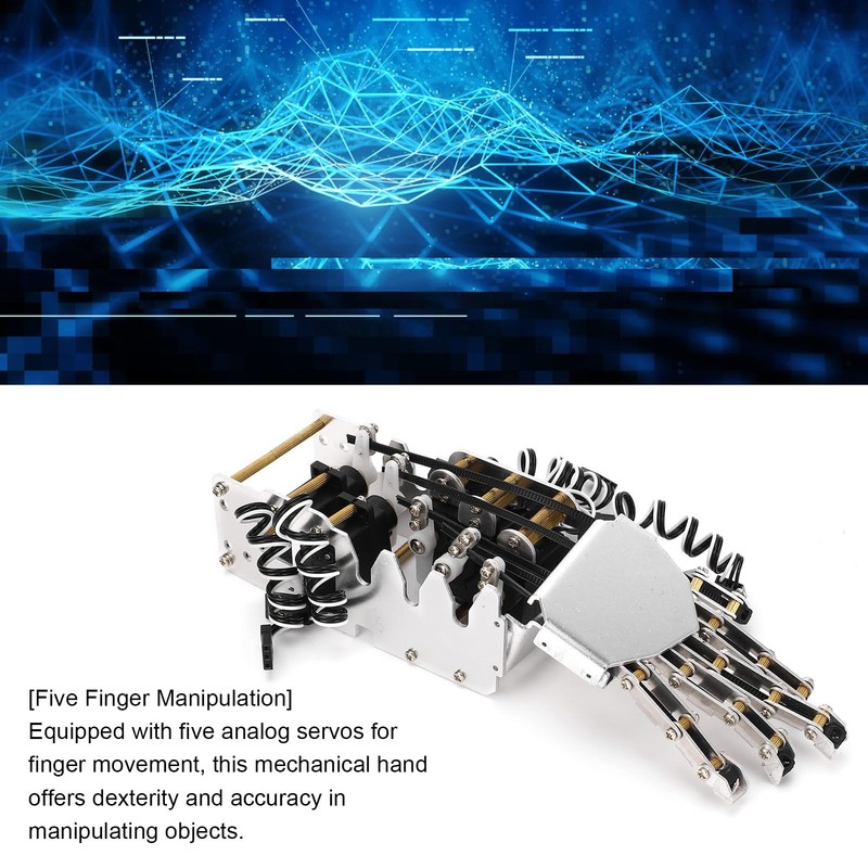 CHEOTIME Robot Hand Kit, 1/1 Scale Analog Servo 5 Finger