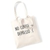 Flox Creative No coffee = depresso tote bag