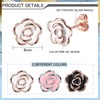 Sllaiss 3 Pairs Flower Earrings Set Cubic Zirconia Stud Earrings