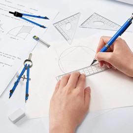 Geometry Set, Premium Compass Set, Geometry Set, Quick Adjustment Compass 9-Piece School Set, Professional Math Geometry Sets for Children, Drawing Compass Sets, Maths Drawing Divider Tool Set
