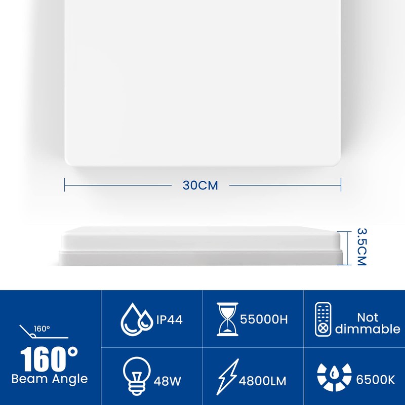 EASY EAGLE LED Ceiling Light 48 W, 4800 LM, 6500