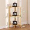 Atoping 3 Tier Bamboo Corner Shelf, Storage Stand with Adjustable