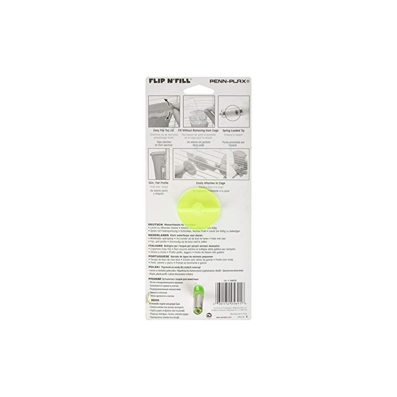 Penn-Plax Flip N Fill - Botellas de Agua para Animales