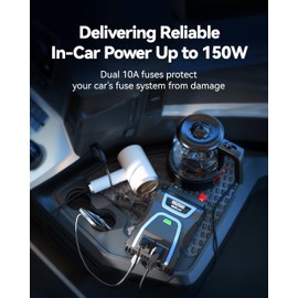 ERAYAK 400W Power Inverter, DC 12V to 120V AC Car Plug Adapter, Truck & Car Accessories with 18W USB-C Fast Charger, Dual 3.1A USB, 2 AC Outlets, Car Charger for Camping, Road Trips & Emergency Backup