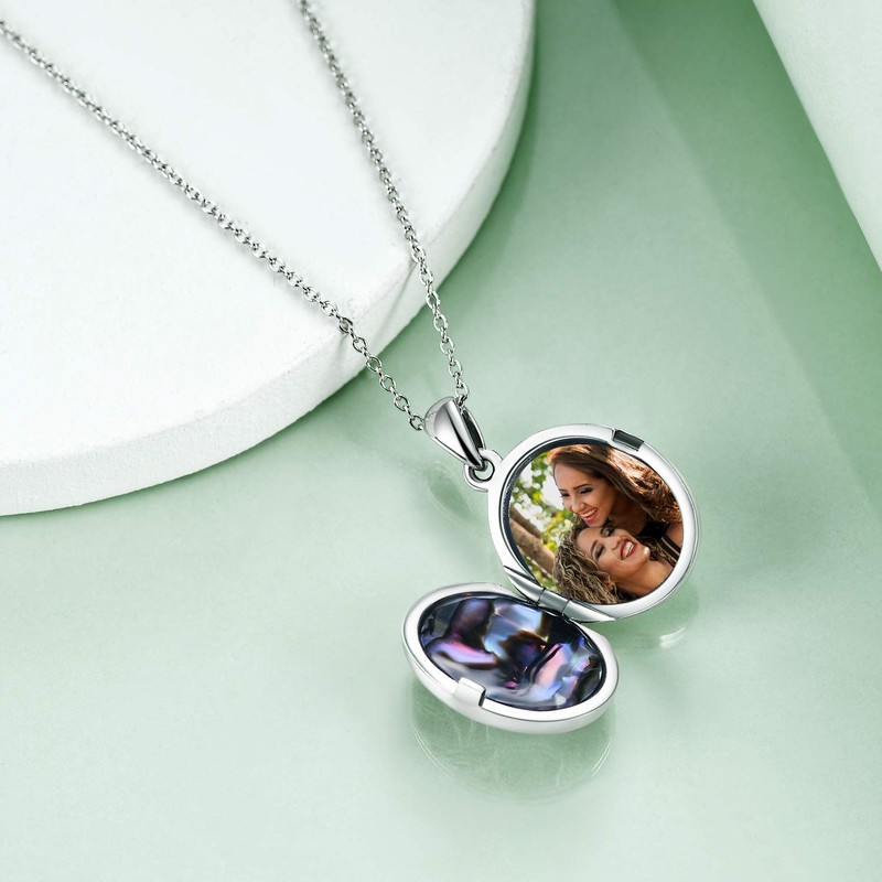 YAFEINI Tree of Life Locket Necklace Sterling Silver That Holds