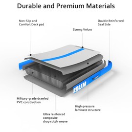 AWSUM 10ft/13ft/16ft/20ft/23ft Inflatable Air Gymnastics Mat Training mat 4/8 inches Thick tumbling Track mat with Electric Pump for Home/Gym/Outdoor