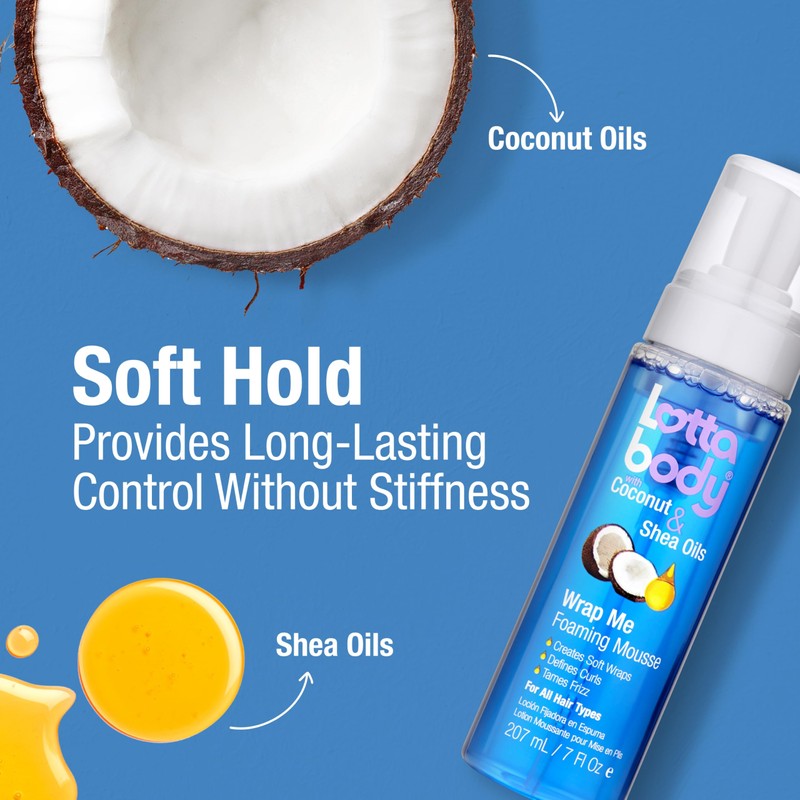 Lottabody Wrap Me Foaming Mousse with Coconut & Shea Oils,