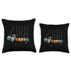 Funny Space Planets Newton Cradle Astronomy Shirt Throw Pillow