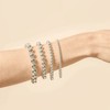 5PCS 14K Gold Plated Bracelets Set for Women Men Adjustable