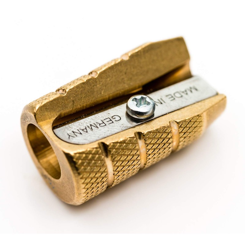 Fine&Candy - Brass Pencil Sharpener with Single Hole, Sharpener for