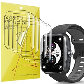 Compatible for anyloop Fitness Tracker Screen Protector, Lamshaw Full Coverage TPU Clear Film Compatible for anyloop Smartwatch CW01-‎1.78 Inches (TPU-6 Pack)