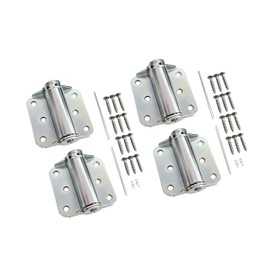 QCAA Adjustable Spring Hinge with Stainless Steel Screw, 3", Zinc, 4 Pack, Made in Taiwan