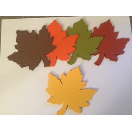 25 Large Fall Leaves Die cuts, 4 inch Leaf Cutout, Large Leaf Confetti, Thanksgiving Decor, Thankful Tree, Leaf Paper Piecing, Autumn Leaves