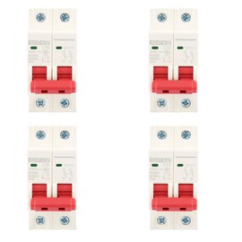 4pcs 250V 10A DC Isolator Circuit Breaker Circuit Breaker DZ47-63Z-2P 35mm DIN Rail Mount PV Isolator Switch Solar System Protection Air Switch DC Circuit Protection