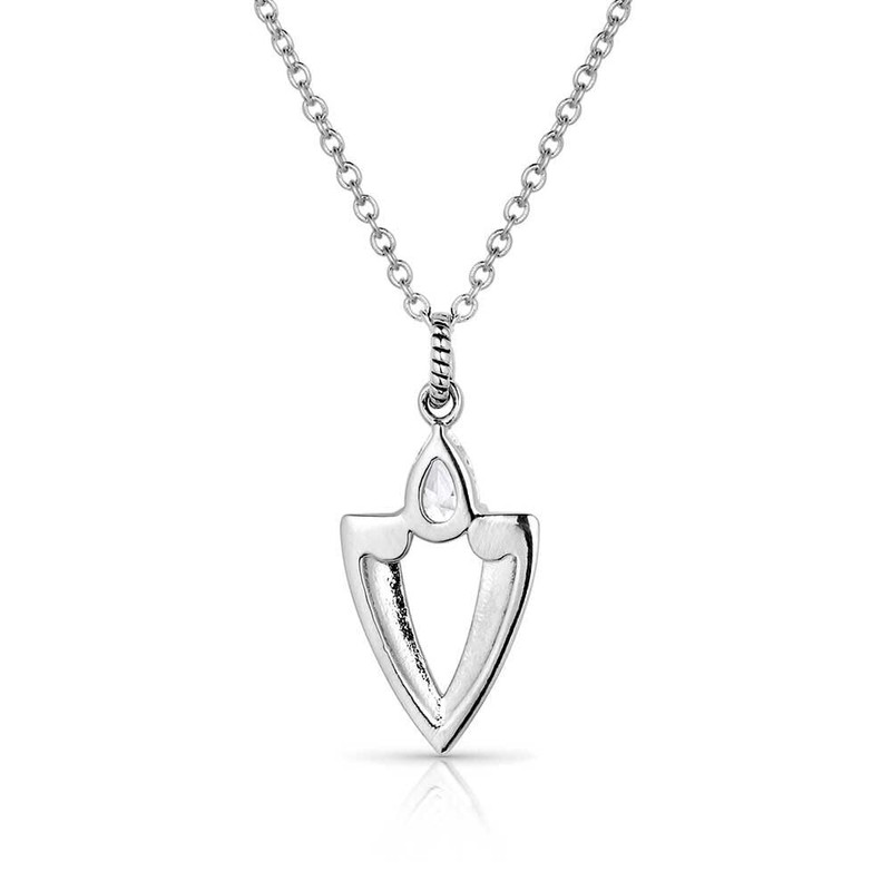 Montana Silversmiths Western Lifestyle Women's Crystal Necklace (Guided Purpose Arrowhead)