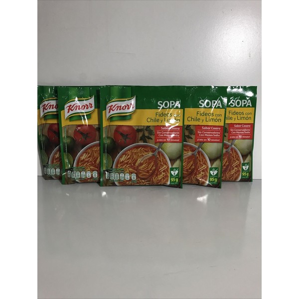 6-Pk Knorr Sopa Fideos C/Chile Y Limón 🇲🇽Noodles Soup W/Chili&Lemon