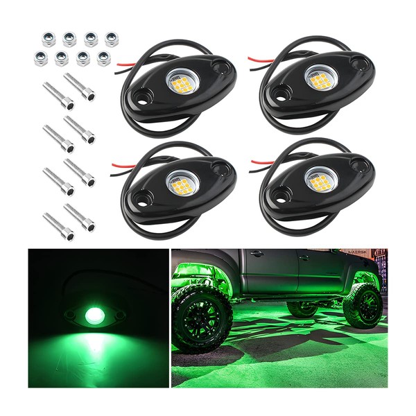 Rock Lights for Trucks, 4 Pods LED Rock Lights, IP67