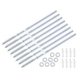 sourcing map 8 Pcs Floating Shelf Brackets Metal Hidden Shelf Support Brackets 8 x 200mm(0.3 x 7.9 Inch) Invisible Shelf Brackets with Screws for Floating Wood Shelves