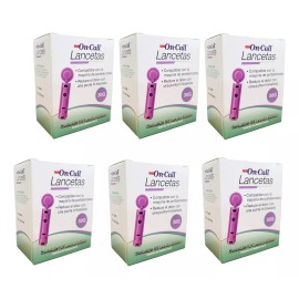 On Call Lancetas De Acero Inoxidable On Call 30g 600 Piezas
