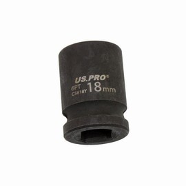 US PRO Tools 18mm Impact Socket 1/2" Drive 6 Point Single Hex 3820
