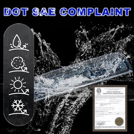 PIT66 LED 3rd Brake Light, Compatible with 14-18 Chevy Silverado/14-18 GMC Sierra 1500 2500HD 3500HD Rear High Mount Stop Parking Light Assembly Third Brake Cargo Lamps Clear Housing Smoky Lens