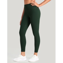 HeyNuts Pure&Plain Workout Pro 7/8 Leggings for Women, High Waisted Athletic Compression Tummy Control Yoga Pants 25'' Vintage Green M(8/10)