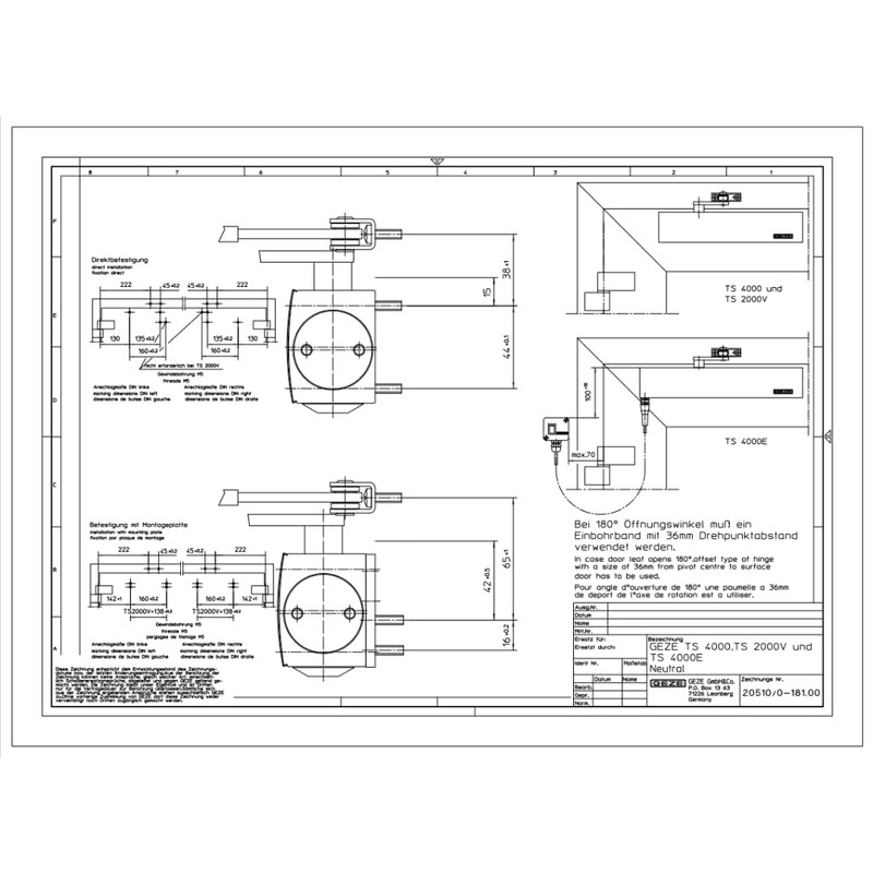 Geze TS 4000 EN 2-6 Door Closer in White without
