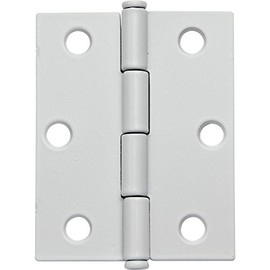 Flat Tipped Butt Hinge w/Removable Pin, 2" x 2-1/2", White