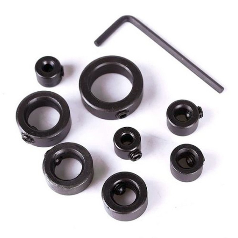 zmart Adjustable Depth Drill Stop Collar Set of 8 Counter