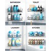 Nieifi Shower Caddy Shelf with Hooks Storage Rack Organizer Adhesive